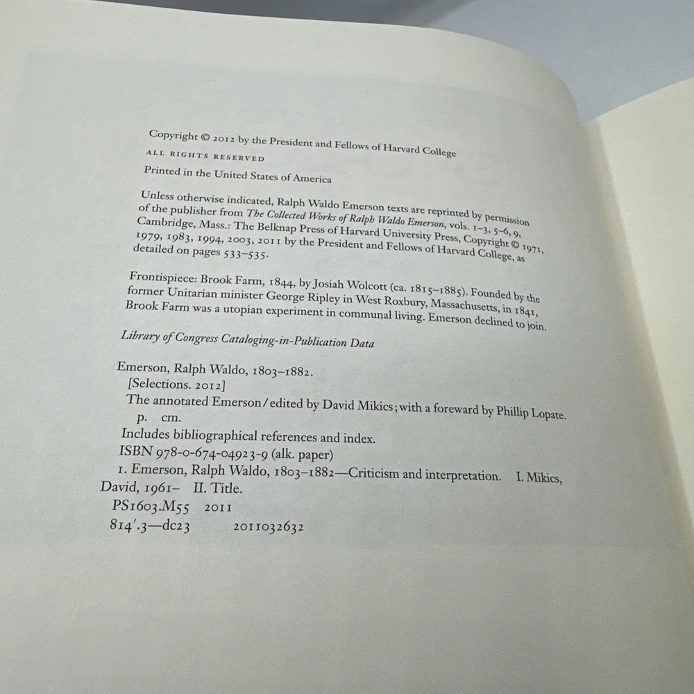 Annotated Emerson‎ by Ralph Waldo. Emerson (2012, Hardcover)